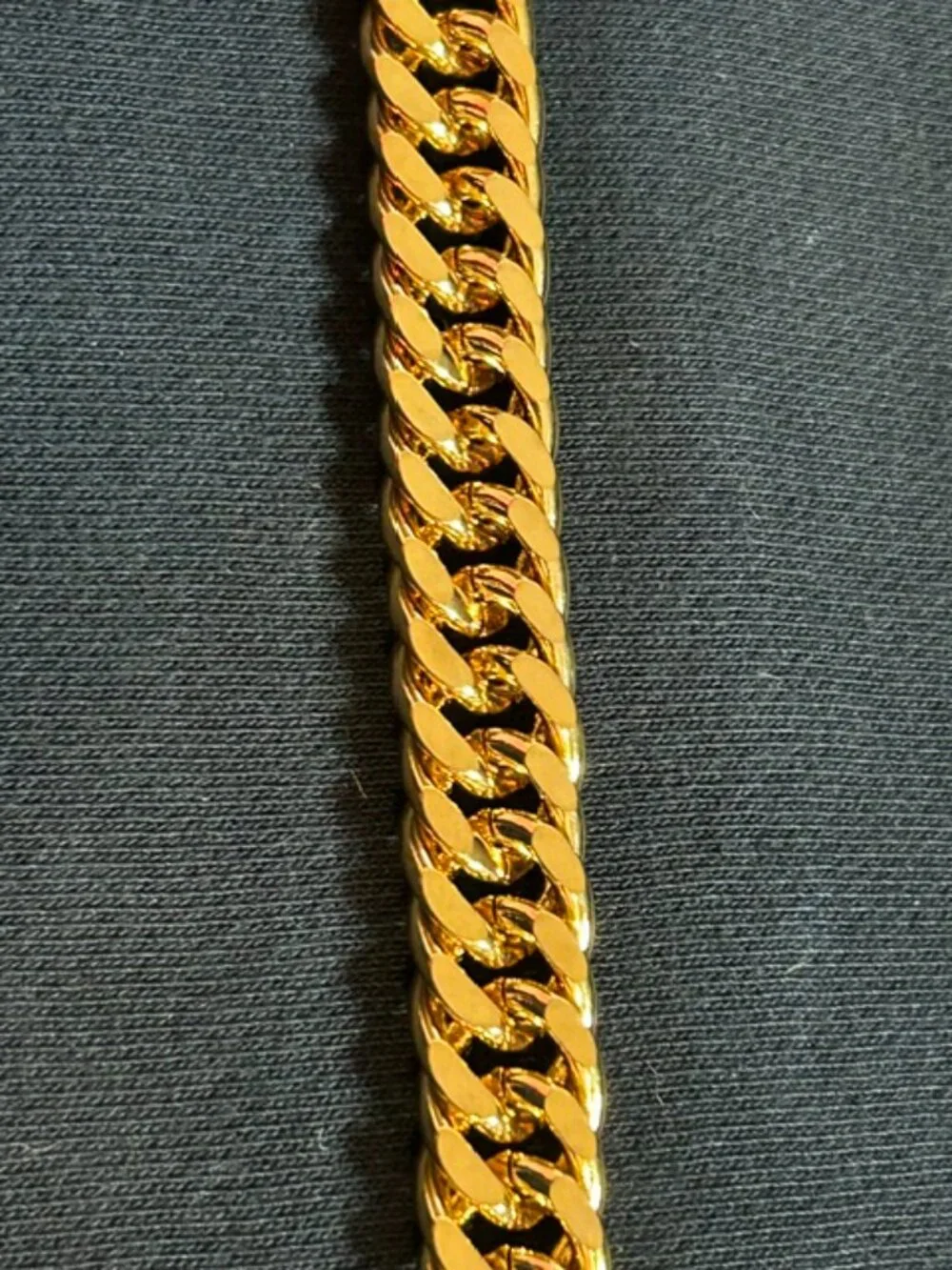 Men's Heavy Gold Double Cuban Link Bracelet With Safety Chain